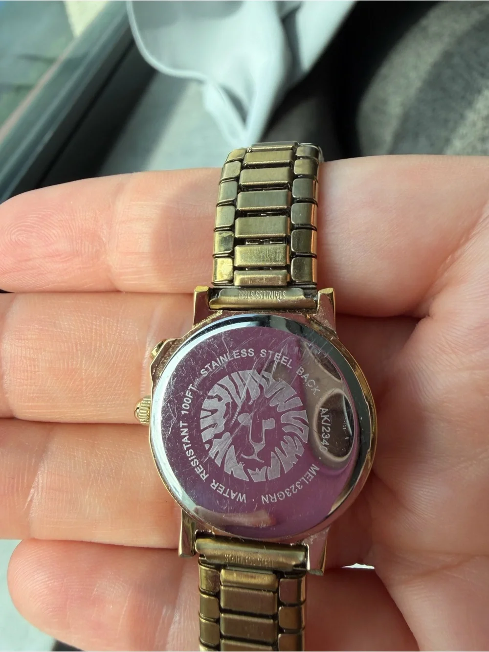 Anne Klein INSTALITE Gold Tone Stretch Band Women’s Watch/ New Battery/ Works